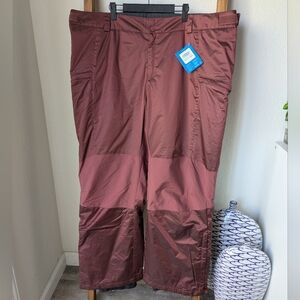 NWT Columbia Women's Burgundy Omni-tech Kick Turner Insulated Snow Pants